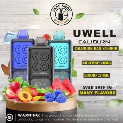 UWELL Caliburn Bar 20MG 16000 Puffs Disposable Vape in Dubai - Vapeshopdubaiuae