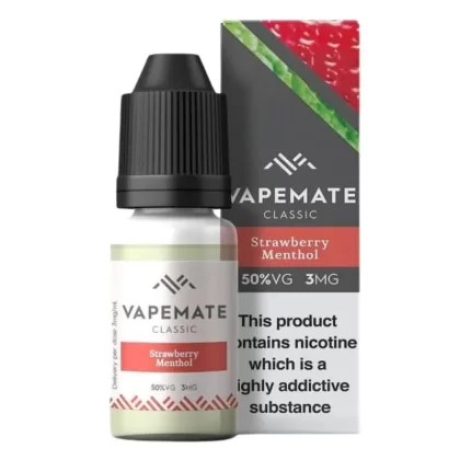Strawberry Menthol E-Liquid by Vapemate (10ml) - 6mg