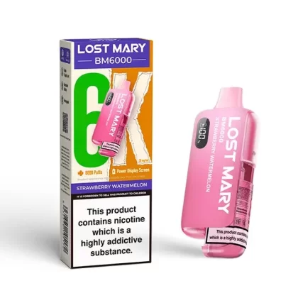 Strawberry Watermelon Lost Mary BM6000 Big Puff – 6000 Puffs (5 or 10 Packs)