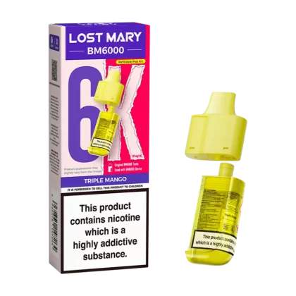 Triple Mango Lost Mary BM6000 Refill Pack - 20mg - Vape Product (683446)