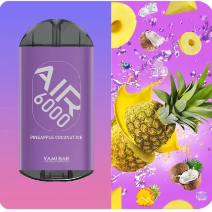 Yami Bar Air 6000 Disposable 6000 Puffs – Pineapple Coconut Ice - Vape Store
