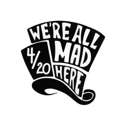 Cannabox June 2019 We’re All Mad Here Sticker - Ejuicewarehouse