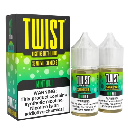 TWIST Nicotine Salt E-Liquid - Mint No.1 - 60ML E-Liquid (Twin 30ML Pack)