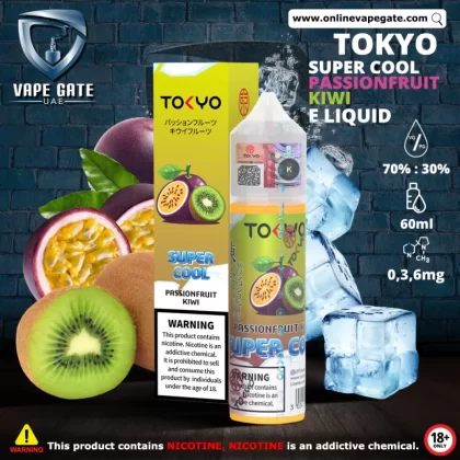Tokyo Super Cool Passionfruit Kiwi Eliquid 60ml - 3 mg / 60 ml