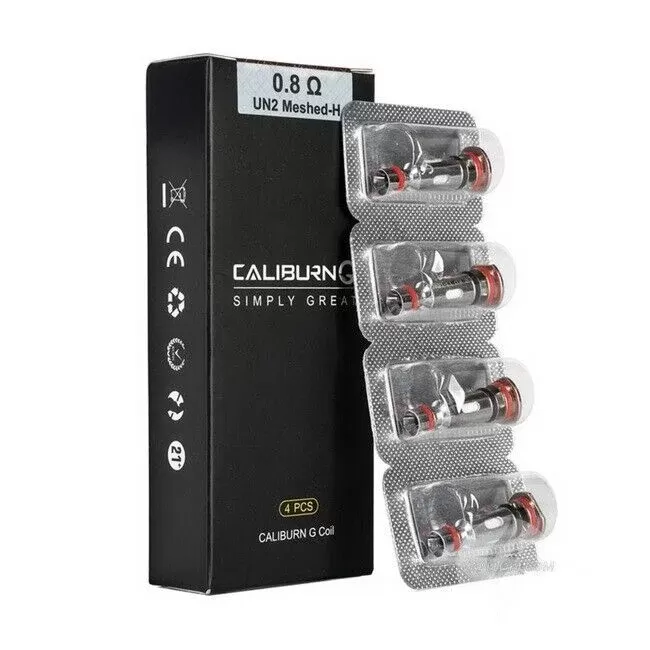 Uwell Caliburn G Pod Kit Replacement Coils 0.8 Mesh 13-18w 4 Pack