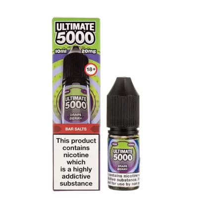 Grape Berry Nic Salt E-Liquid by Ultimate 5000 Bar Salt - 20mg