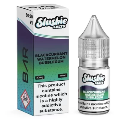 Blackcurrant Watermelon Bubblegum Slushie Bar Nic Salts E-Liquids - 10mg