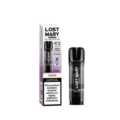 Grape Lost Mary Tappo Pods 2pk, 20mg – Packs of 5 or 10