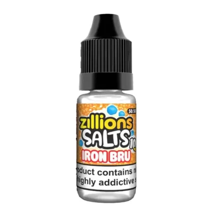 Zillions Salts Iron Bru Nic Salt Vape Juice - 10 Pack - Strength