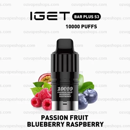 IGET Bar Plus S3 Pod – Passion Fruit Blueberry Raspberry - Ozvapeone