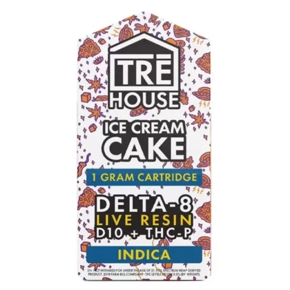 TRE House Live Resin D8 + D10 + THC-P Cartridge – Ice Cream Cake 1G - Ejuicewarehouse