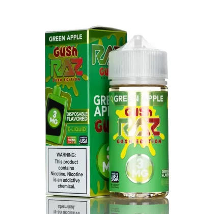 Pod Juice X RAZ E-Liquid – Green Apple Gush – 100mL - Vapejuice