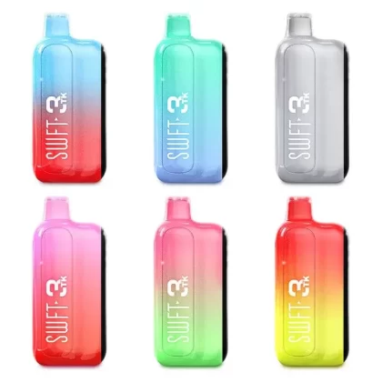 SWFT 3TK 40K Disposable Vape (5%, 24ml) - flavor#Clear>Cool Mint>Honeydew Watermelon>Rocket Pop>Sour Apple Watermelon>Sour Watermelon Bubba>Strawberry Burst>Strawberry Roll Up