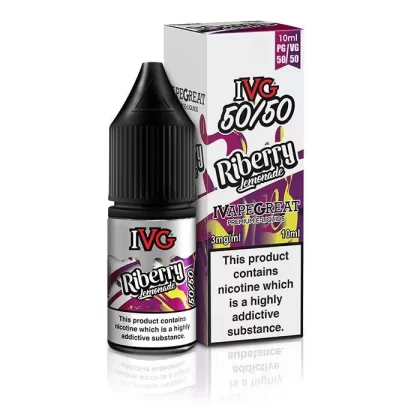 IVG 50/50 Riberry Lemonade 10ml Nic Salt Vape Juice - Strength 12mg