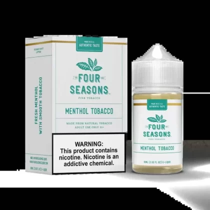 FOUR SEASON MENTHOL TOBACCO E-LIQUID - Size#30ml>60 ML~Nicotine Strength#0 mg>3 MG>6 MG>12 MG>18 MG>30 MG>50 MG