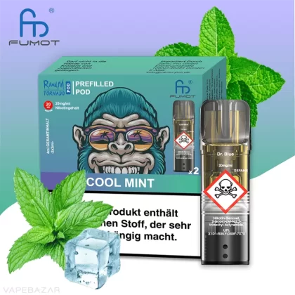 RandM Tornado Pods – Cool Mint (2er Pack) - RandM / Minze / ca. 1200 insgesamt / 20mg/ml