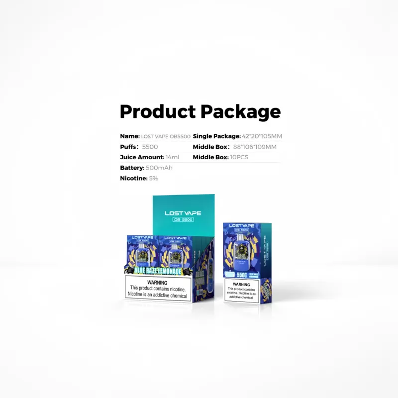 Lost Vape OB5500 5500 caladas 14ml 5% nicotina - Fumotvapemexico - Image 2