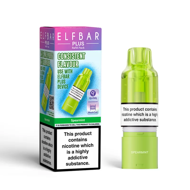 Elf Bar Plus Spearmint Prefilled Pod + Refill - 20mg