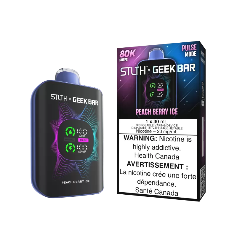STLTH x GEEK BAR - Peach Berry Ice - 20 mg/mL (wholeseller) - Excise ON, 20 mg/mL (wholeseller) - Excise AB (90D9E9)