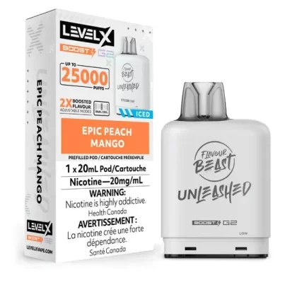 Flavour Beast Level X Vape Pod – 25K – Epic Peach Mango - Select Option#Ontario>Outside Ontario