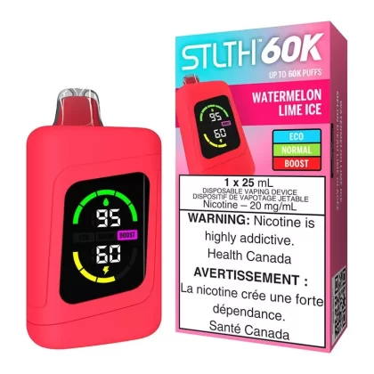 STLTH 60K Disposable Vape Device – Watermelon Lime Ice