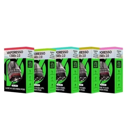 Vaporesso LUXE X Corex 2.0 Mesh Pod - Resistance#0.3 Ohm DTL>0.4 Ohm DTL>0.6 Ohm DTL>0.6 Ohm MTL>0.8 Ohm MTL