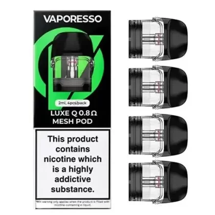 Vaporesso LUXE Q Replacement Pods - Resistance#0.8 Ohm MESH>1.2 Ohm MESH
