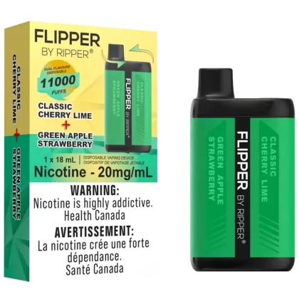 Flipper by Ripper 11K Disposable Vape – Green Apple Strawberry & Classic Cherry Lime