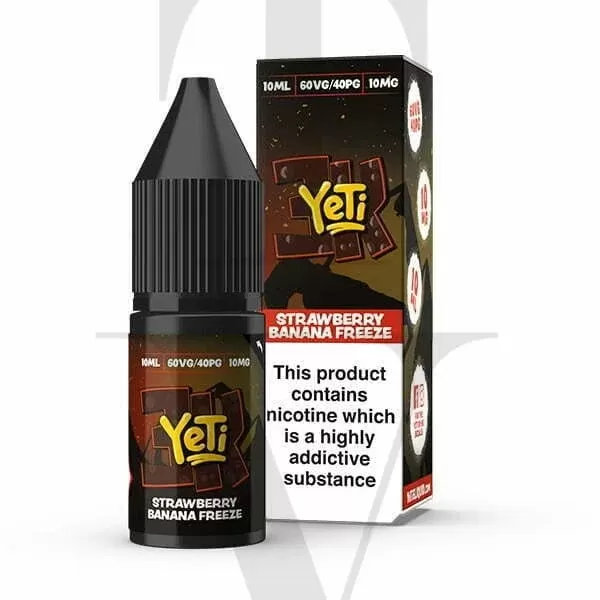 YETI 3K STRAWBERRY BANANA FREEZE NIC SALT E-LIQUID - Nicotine Strength#10MG (1%)>20MG (2%)