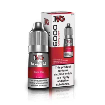 IVG 6000 Cherry Chew Nic Salt Vape Juice - Strength 10mg