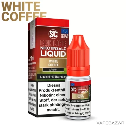 SC Red Line Nikotinsalz Liquid – White Coffee - 20mg/ml, Nikotinfrei; Kaffee, Milch