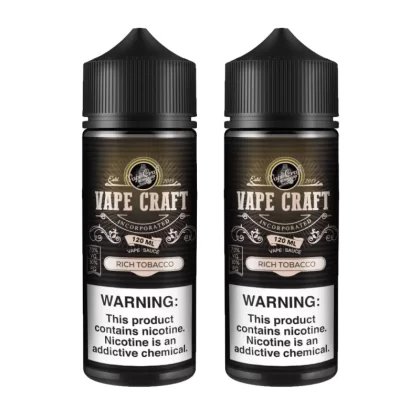 Vape Craft Rich Tobacco 2 Bottle Bundle - 240mL (2x120mL); Vape Product, Vape Product