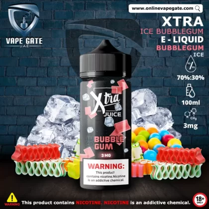 ICE BUBBLEGUM - XTRA ELIQUID 100ML - 3 mg / 100 ml