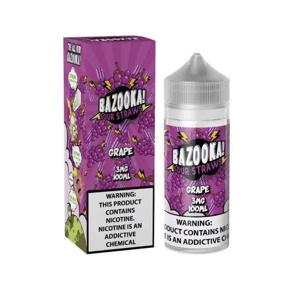 BAZOOKA Sour Straws Grape 100ML