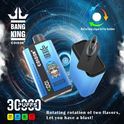 Bang King 30000 – 30K Puffs Dual Flavors 1.0Ω Mesh Coil Disposable Vape Wholesale on FlameVape