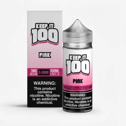 Pink – Keep It 100 – 100mL 70% VG Strawberry Taffy - Vape Product; Vape Product, Vape Product (DC1C9D)