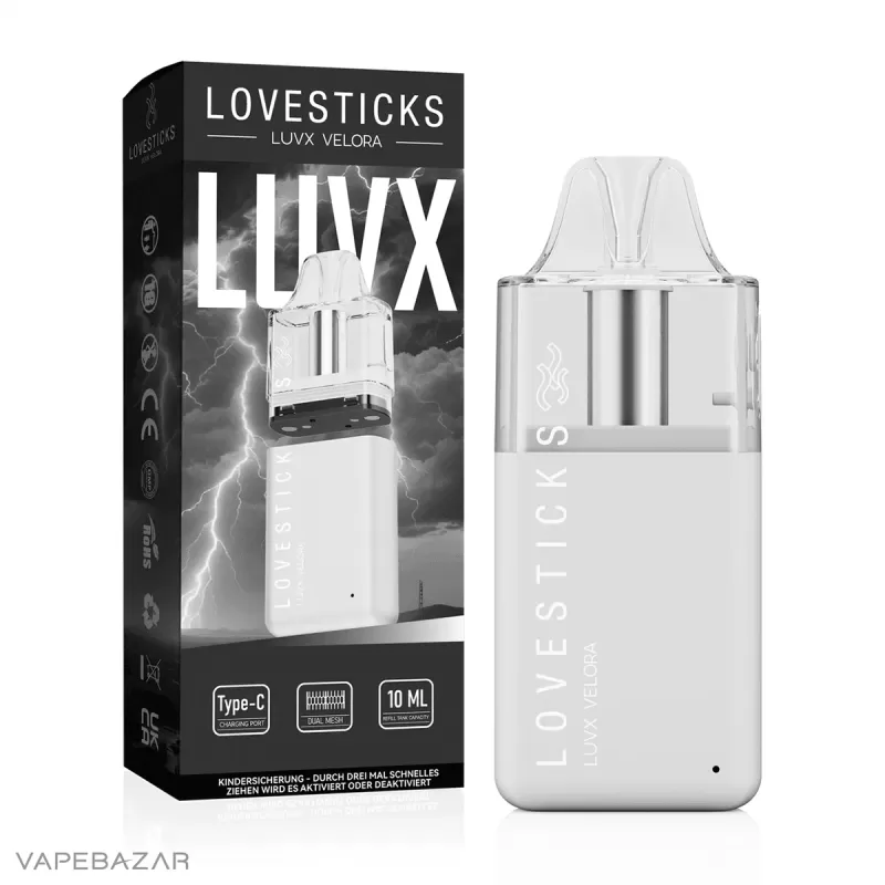 Lovestick LUVX VELORA – Pod Kit – White - Image 3