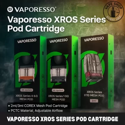 Vaporesso XROS Series Pod Cartridge 4pcs Pack In Dubai - 0.4Ω (3ml), 0.6Ω (2ml)