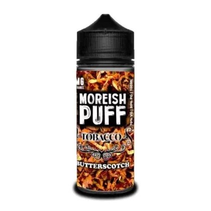 BUTTERSCOTCH TOBACCO E LIQUID BY MOREISH PUFF – TOBACCO 100ML 70VG