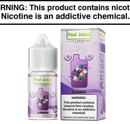 TRIPLE BERRY ICE BY POD JUICE SALT PJ5000 SERIES 30ML - Vapejuice