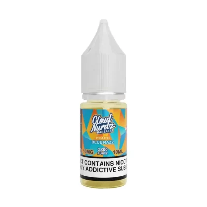 Cloud Nurdz Peach Blue Razz Nic Salt Vape Juice - 10 Pack - Strength