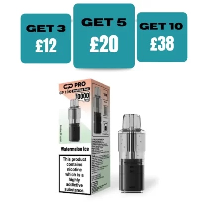 Watermelon Ice Crystal Pro CP10k Prefilled Pods - £4.99 or 3 For £12 - Watermelon Ice