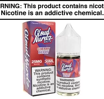 CHERRY BERRY BY CLOUD NURDZ SALT 30ML - Vape Product, Vape Product