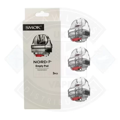 Smok Nord GT Empty Pod Cartridge (3pcs/pack) - Size#Transparent PCTG XL>Transparent Black XL
