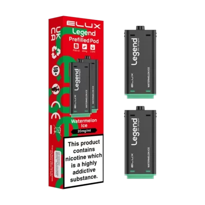 Watermelon Ice Elux Legend 1500 Pods - 20mg - Vape Product