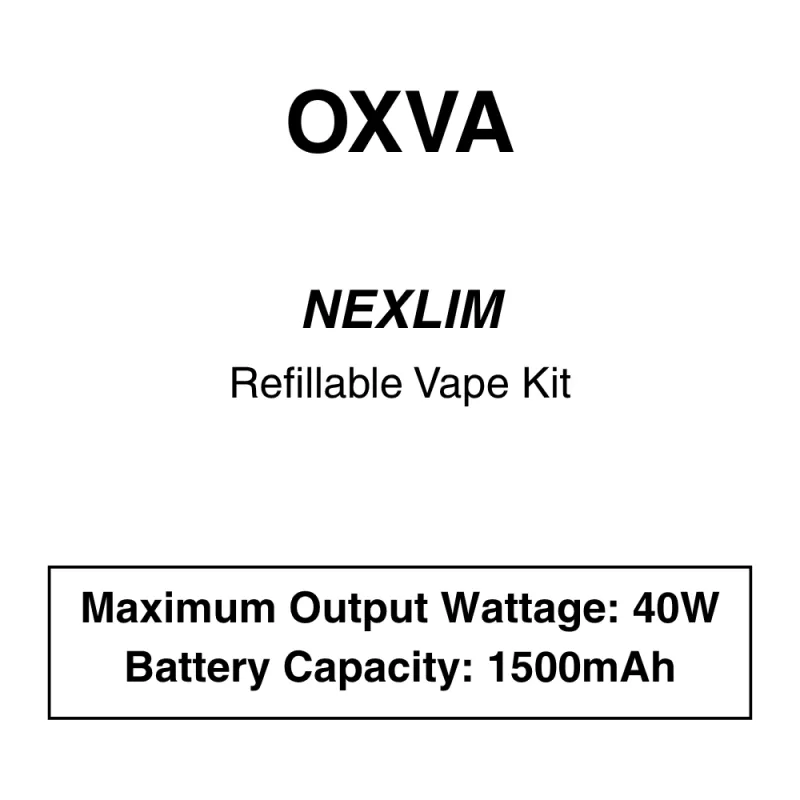 OXVA – Nexlim – Refillable Vape Kit