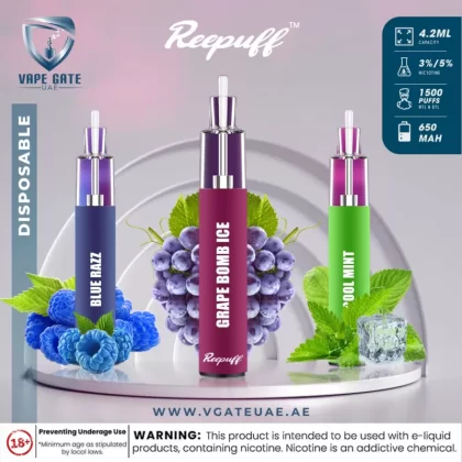 Reepuff Glow Disposable Pod Device (1500 Puffs - 30mg) - Blue Razz