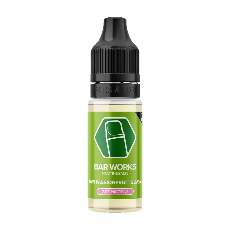 Kiwi Passionfruit Guava Nic Salt by Bar Works - 10ml - 20mg - Vape Product (9264F4) - Image 2