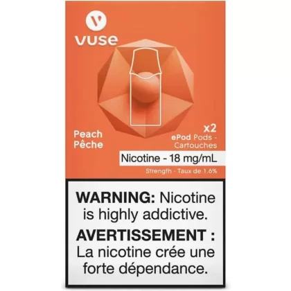 VUSE PODS – PEACH - Nicotine Strength#20 MG