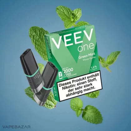 Veev One Pods – Green Mint (2er Pack) - Veev / ca. 2000 insgesamt / 20mg/ml